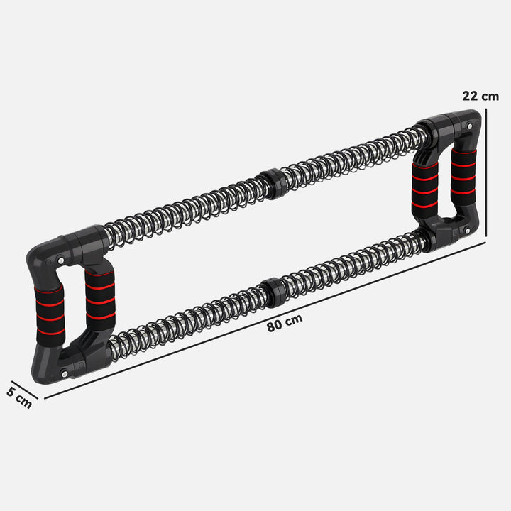 Expansor de Peito Expansor Ajustável Extensor para Musculação com Resistência Ajustável 10-80 kg para Treino em Casa Escritório Viagem Preto