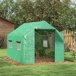 Estufa tipo Túnel 2x3x2 m Estufa de Exterior com 4 Janelas de Malha e Porta com Fecho de Correr Estufa para Cultivos Anti UV para Pátio Jardim Verde