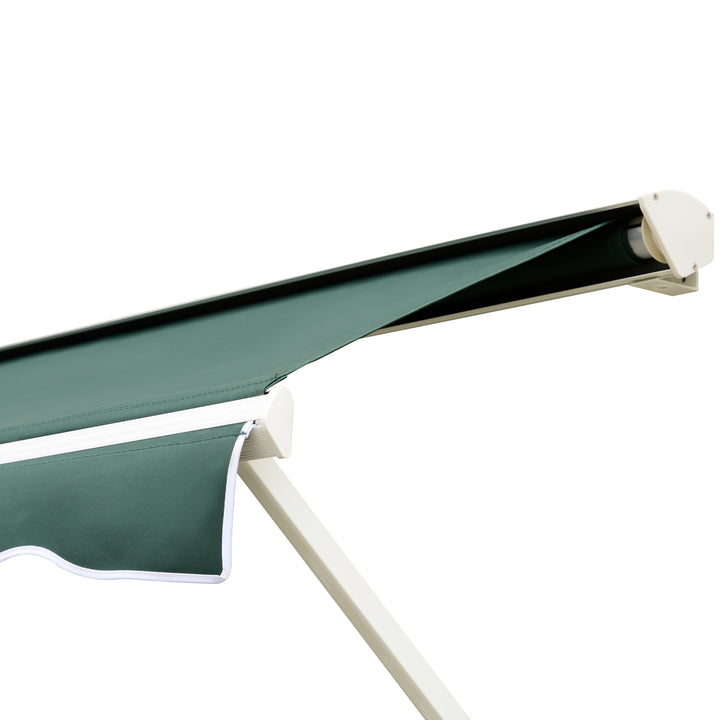 Toldo da janela de Toldo Manual Alumínio Retrátil para exterior toldo do balcão tela impermeável do poliéster do ângulo ajustável 180x70Cm verde