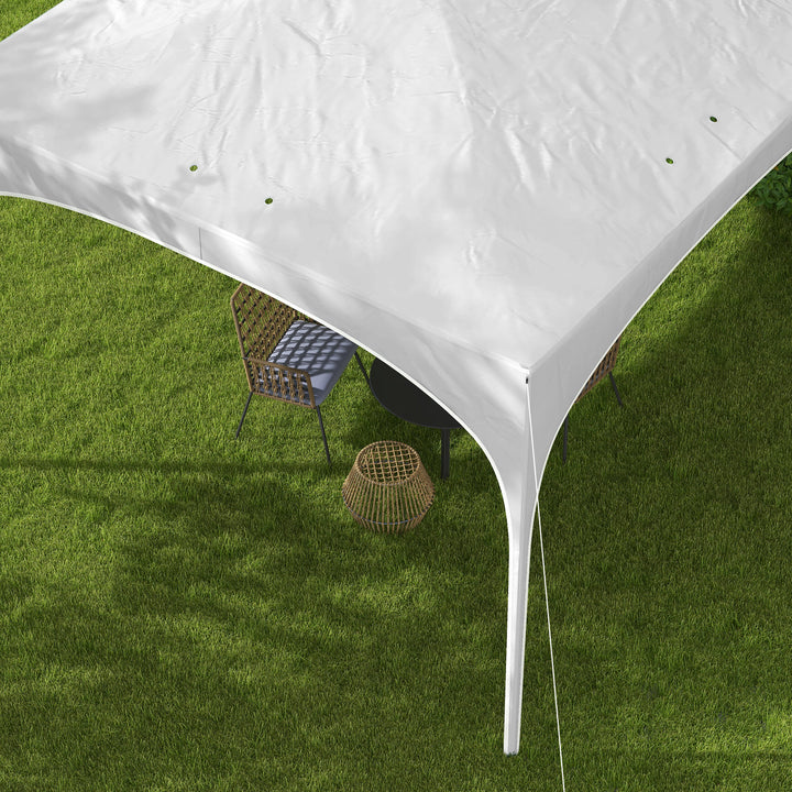 Tenda Dobrável 3x3 m Tenda de Jardim com Altura Ajustável Bolsa de Transporte Tecido Anti-UV e Sacos de Areia para Exterior Jardim Branco