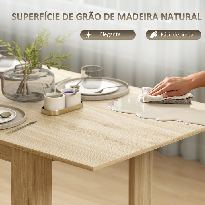 Mesa de Refeição Extensível de 140 a 180 cm Mesa de Cozinha Extensível Retangular para 6-8 Pessoas para Sala 140-180x90x75 cm Madeira