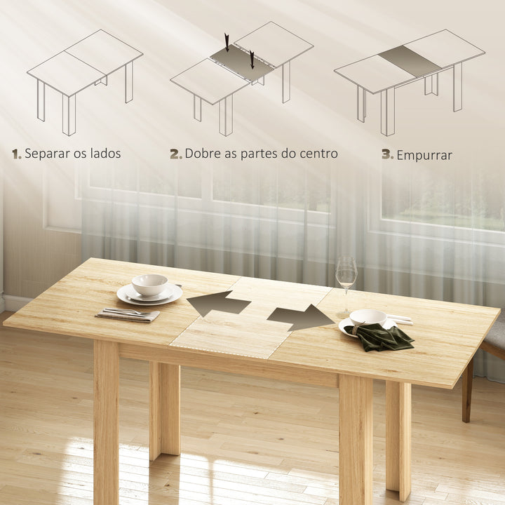 Mesa de Refeição Extensível de 140 a 180 cm Mesa de Cozinha Extensível Retangular para 6-8 Pessoas para Sala 140-180x90x75 cm Madeira