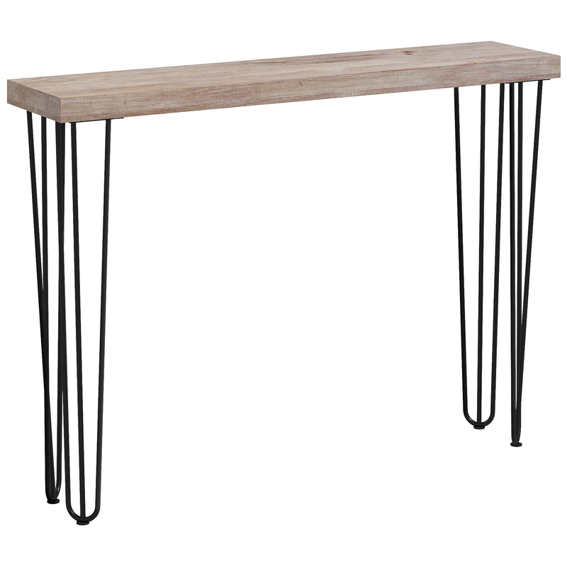 Mesa Consola Moderna Mesa de Entrada com Patas de Aço Anti-Tombo Móvel de Entrada para Sala de Estar Corredor 110x25x79,5 cm Madeira