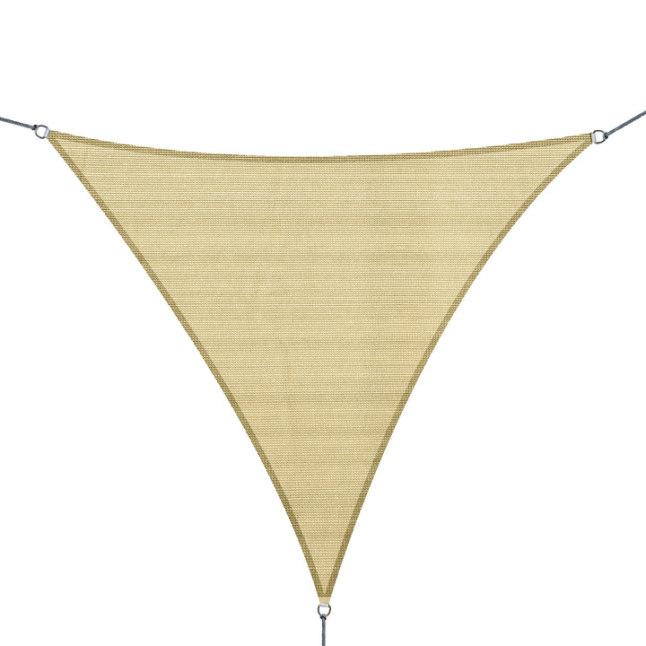 Toldo Vela 3x3x3m Triangular Cor Areia para Terraço Jardim Camping