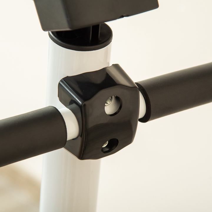 Máquina de Step Stepper Fitness em Casa com Tela LCD Alça e Pedais Antiderrapantes Equipamento de Exercício para Ginásio Escritório 55x44x108 cm Branco