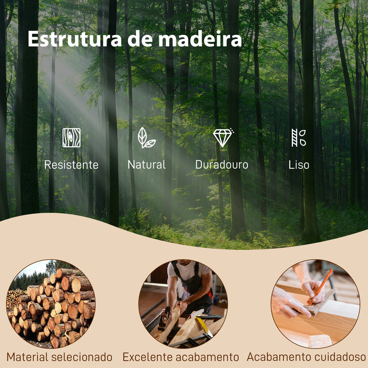 Cadeira de Baloiço de Veludo com Encosto Alto Pés de Madeira de Seringueira Bolsos Apoios de Braços Estilo Moderno Cadeira de Amamentação Capacidade 120 kg 67x94x105 cm Bege