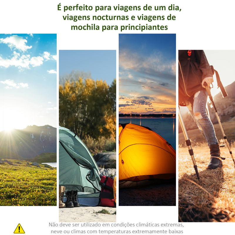 Tenda de Campismo Familiar para 4-8 Pessoas com 2 Quartos Tenda de Campismo Grande com 2 Bolsos e Janelas com Malha Impermeável 400x275x210 cm Verde