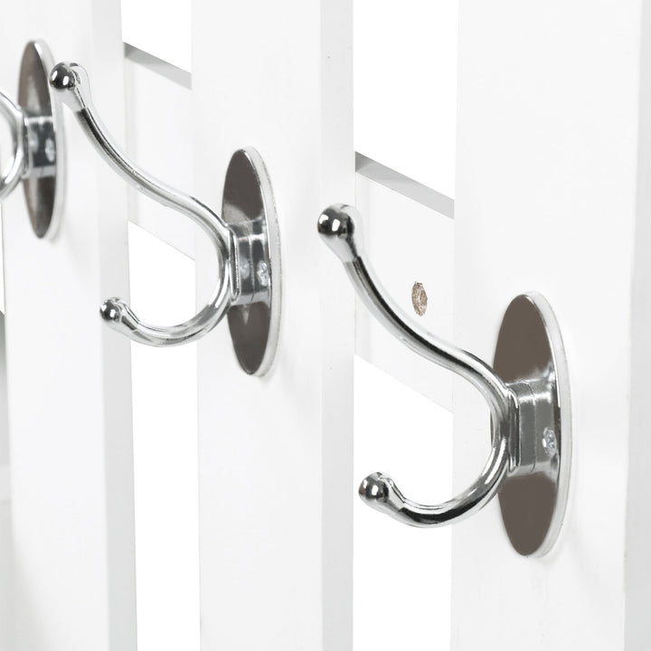 Conjunto de Móveis de Entrada Bengaleiro com Espelho e Sapateira com Gaveta 90x24x75 cm Branco