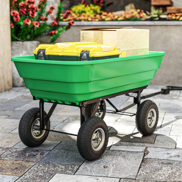 Conjunto de 4 Rodas para Carrinho Pneus de Borracha Ø255 x 75 mm Rodas de Substituição Eixo de 16 mm Carga 80 kg para Carrinhos de Mão e Jardim Preto