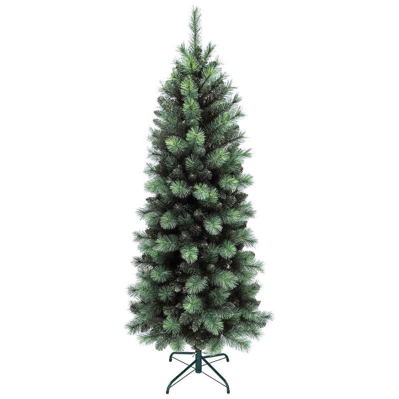 Árvore de Natal 180 cm Árvore de Natal Artificial com 528 Ramos e Suporte de Metal Árvore de Natal para Sala Interior Verde