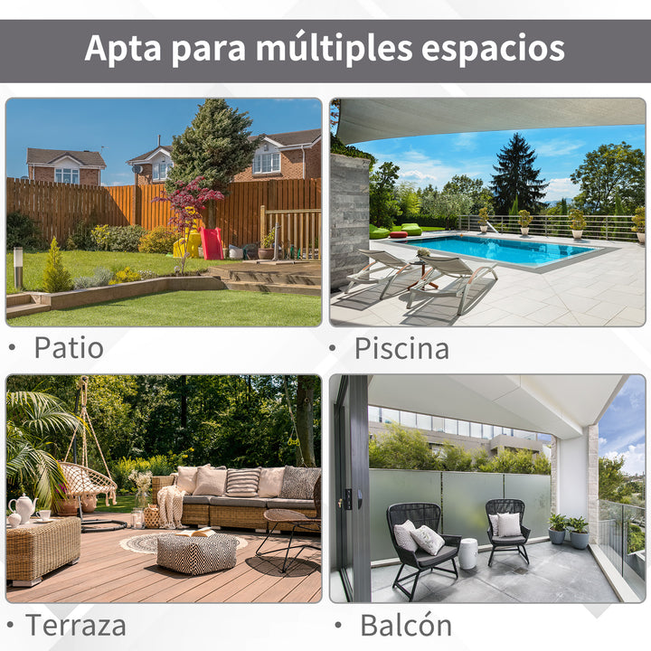 Guarda-sol de Jardim Duplo com Manivela 270x460x250 cm, Bege
