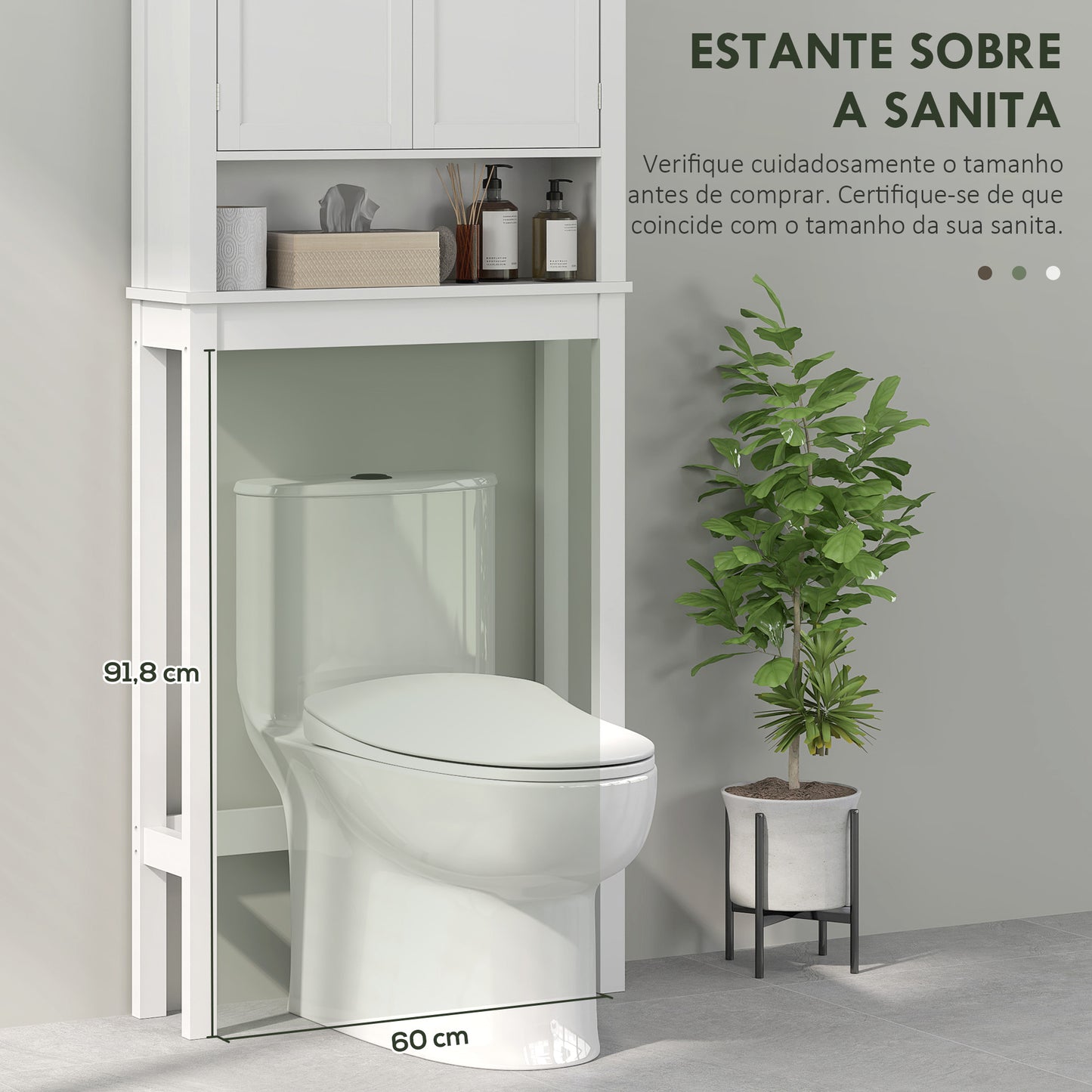 Móvel sobre Sanita Armário para Máquina de Lavar Roupa com 2 Portas Compartimento e Prateleira Ajustável Móvel para Casa de Banho 70x20x175 cm Branco