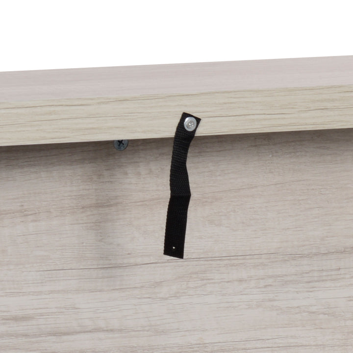 Lareira Elétrica 1800W Lareira Decorativa com Efeito de Chama Realista Controlo Remoto Temporizador Semanal Proteção Contra Sobreaquecimento para Ambientes de 30 m² 96,5x22x81,7 cm Madeira Clara