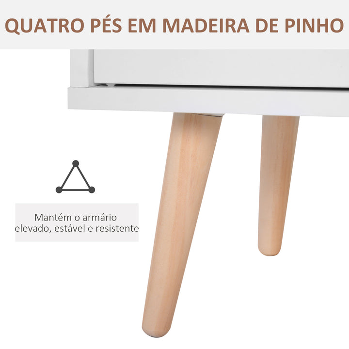 Armário Branco Móveis multiuso para cozinha sala de jantar sala de estar e casa de banho 80x29,5x96cm