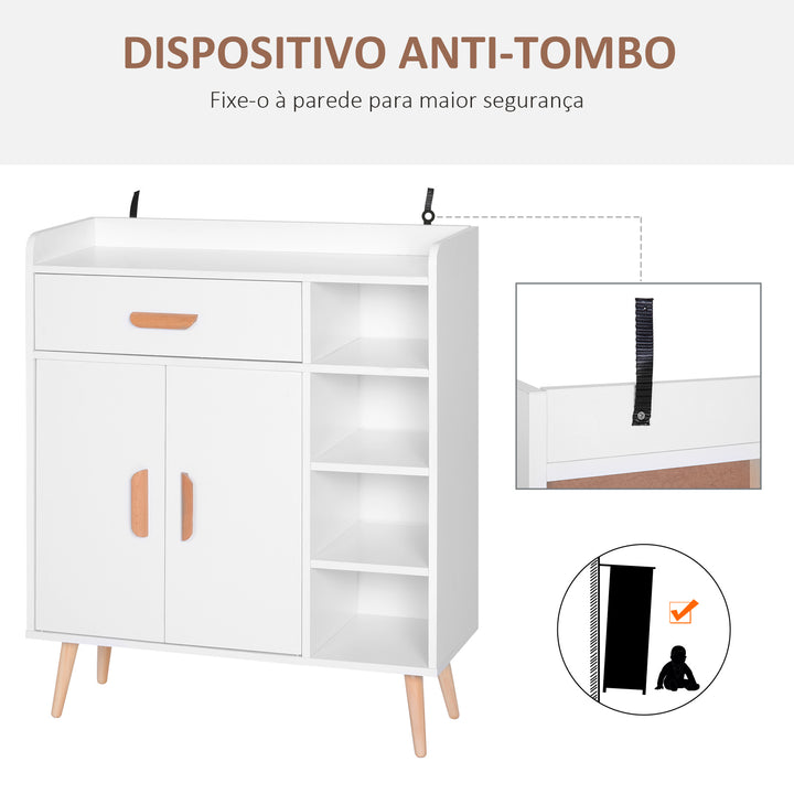 Armário Branco Móveis multiuso para cozinha sala de jantar sala de estar e casa de banho 80x29,5x96cm