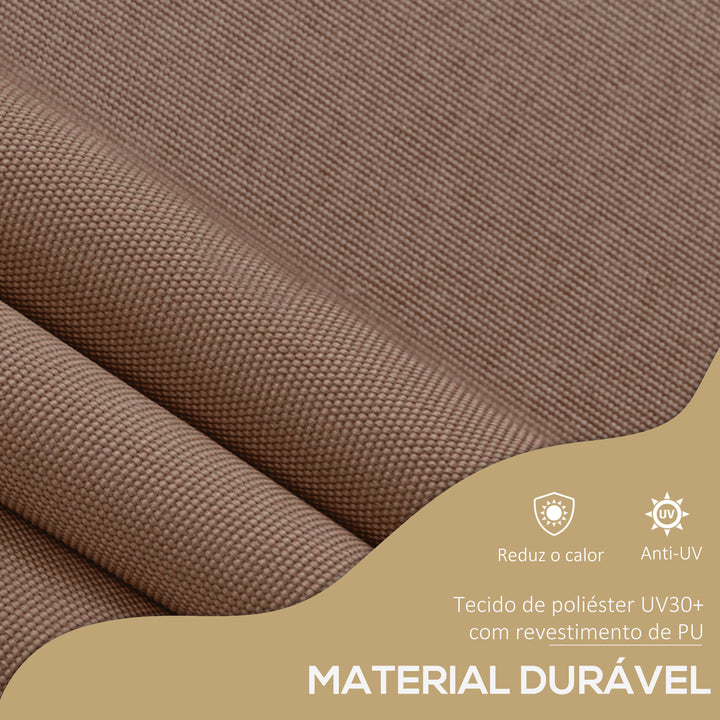 Toldo Manual Retrátil com Manivela 300x120x210-300 cm Toldo para Varanda com Altura Ajustável Impermeável e Anti-UV para Jardim Terraço Cinza Escuro