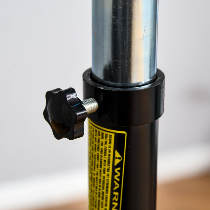 Saco de Boxe de Pé com Altura Ajustável com 2 Bolas de Velocidade Barra Giratória 360° e Base Preenchida com Água ou Areia Punching Ball para Adultos 88x50x160-230cm Preto