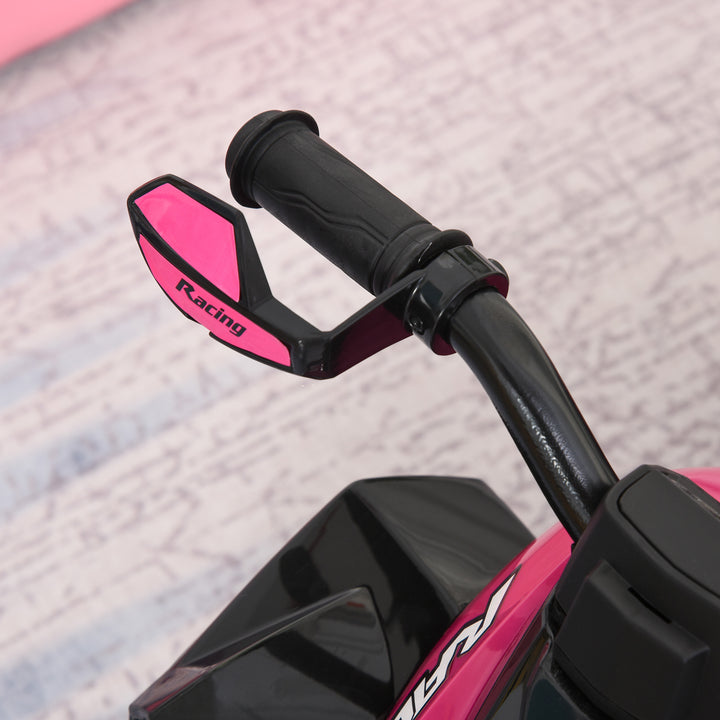 Quadriciclo para crianças acima de 18 meses com função de luz e música Suporta até 20 kg 67,5x38x44 cm Rosa