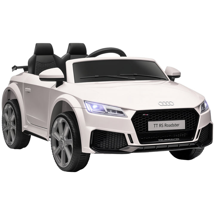 Carro elétrico infantil Audi TT RS acima de 3 anos com controle remoto com música e luzes Bateria 6V 30 kg 103x63x44cm