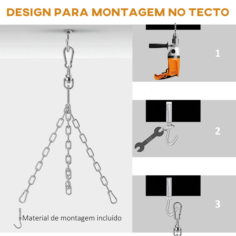 Saco de Boxe sem Recheio Saco de Boxe para Adultos com Luvas de Boxe Gancho e Protetores para Palmas Munhecas Tornozelos para Treino MMA Muay Thai Amarelo