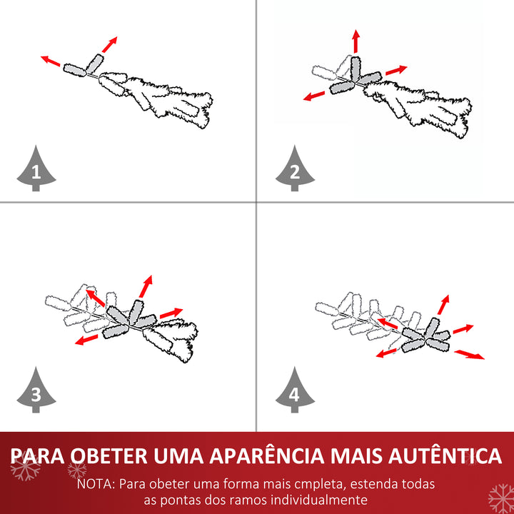 Mini Árvore de Natal 60cm Artificial Decoração de Natal de Pinheiro com Suporte Metálico 73 Ramos PVC Verde