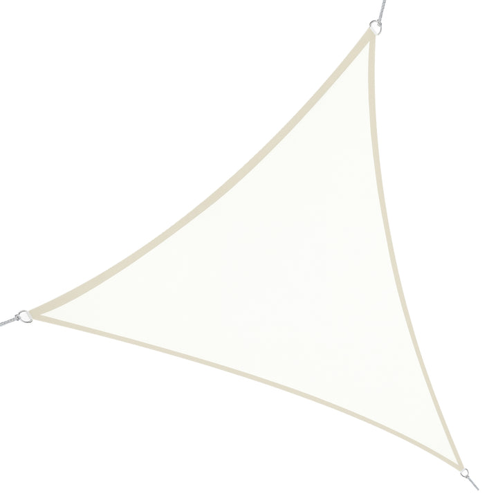 Toldo Vela triangular 6x6x6 m para Varanda Jardim Campismo creme