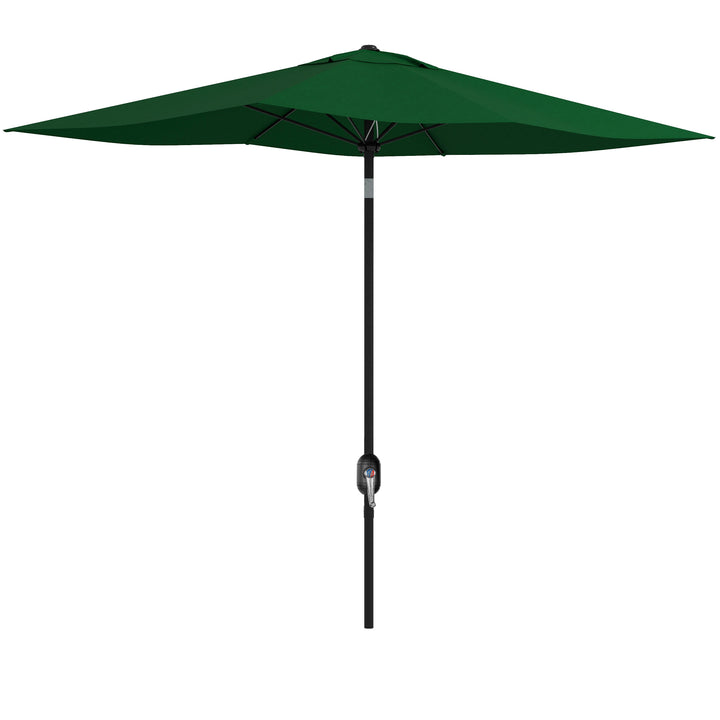 Chapéu de Sol de Jardim 300x200x248 cm Proteção UV50+ Chapéu de Sol de Alumínio Inclinável com Teto de Ventilação e Manivela para Terraço Varanda Exterior Verde
