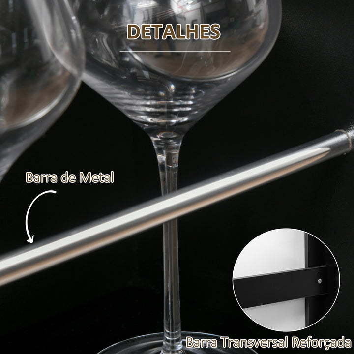 Mesa de Bar de Bistrô com 3 Prateleiras com Suporte Estilo Moderno para Cozinha Sala de Jantar Sala de Estar Estrutura de Melamina 112x57x106cm Preto