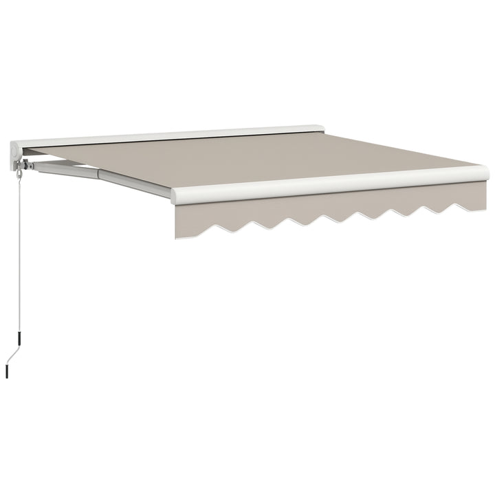 Toldo Retrátil Elétrico ou Manual 250x200 cm Toldo Portátil para Varanda com Controlo Remoto Manivela Manual e Estrutura de Alumínio para Janela Porta Terraço Pátio Creme