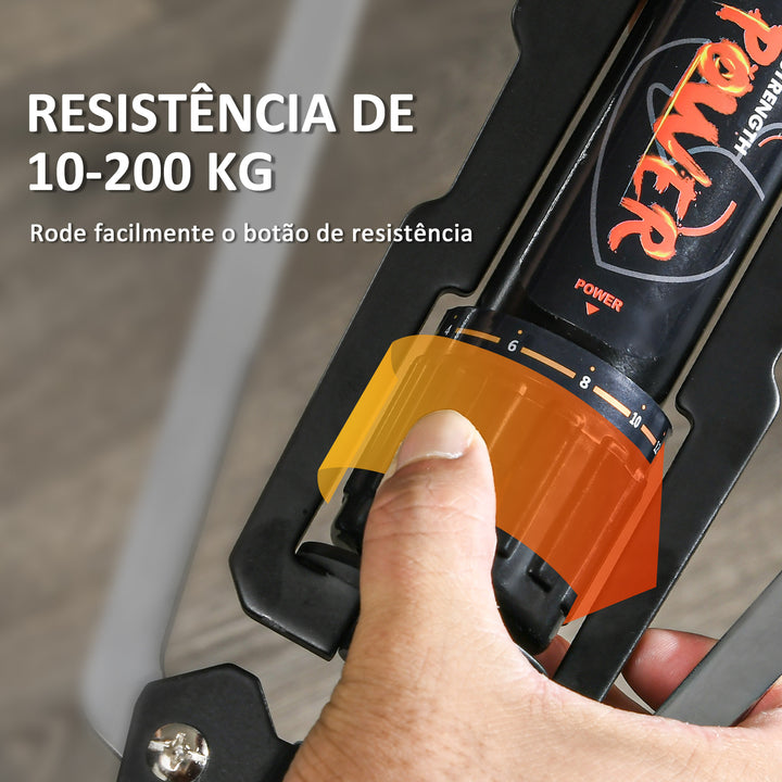 Extensor de Peito Extensor Ajustável Exercitador de Tensores Musculação com Resistência Ajustável 10-200 kg para Treino em Casa Escritório e Viagem 43x16x5 cm Preto