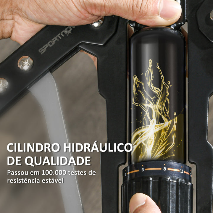 Extensor de Peito Extensor Ajustável Exercitador de Tensores Musculação com Resistência Ajustável 10-200 kg para Treino em Casa Escritório e Viagem 43x16x5 cm Preto