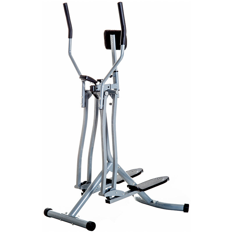 Bicicleta Elíptica Treinador Elíptico Ajustável com Monitor para Treino de Cintura Glúteos Pernas Capacidade 110 kg para Casa Ginásio 96x60x152 cm Cinza