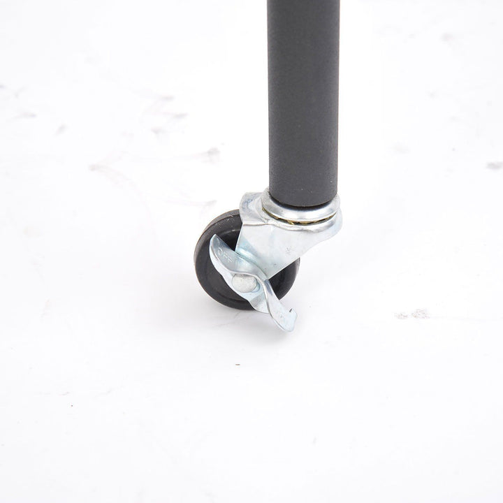 Suporte de cabide para Roupa com tubo de ferro e 4 rodas - Cor Preto - Ferro - 150x60x150cm