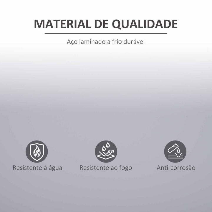 Armário de Escritório Metálico Arquivador de Escritório com 2 Portas Fechadura Prateleira Ajustável Armário Metálico para Sala de Estar Estúdio 80x40x92,5 cm Cinza