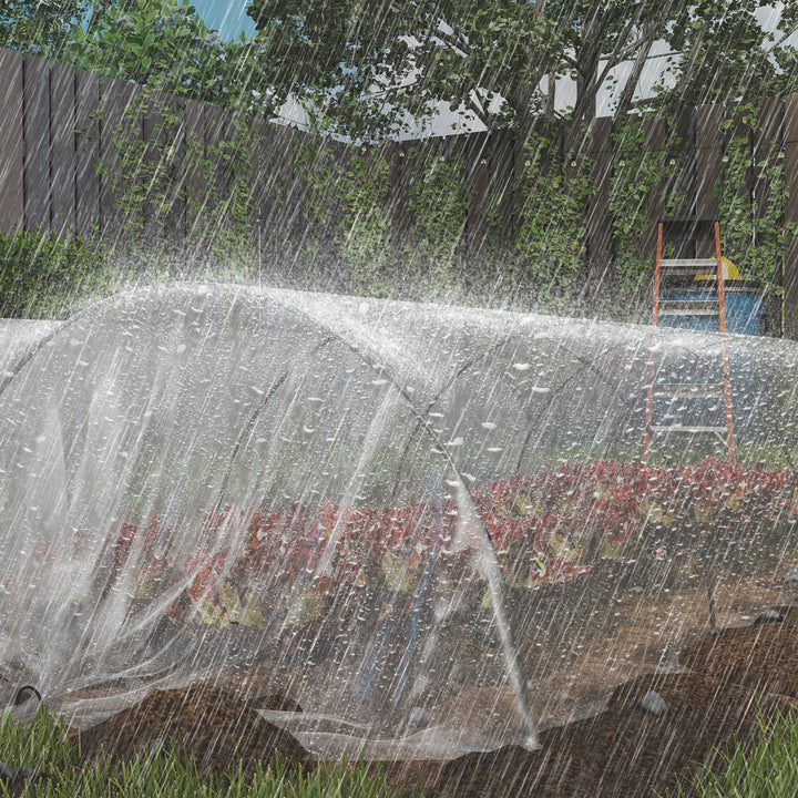 Cobertura Transparente para Estufa 6x10 m Cobertura de Substituição de Polipropileno Resistente à Água para Horta Plantas Agricultura Jardim