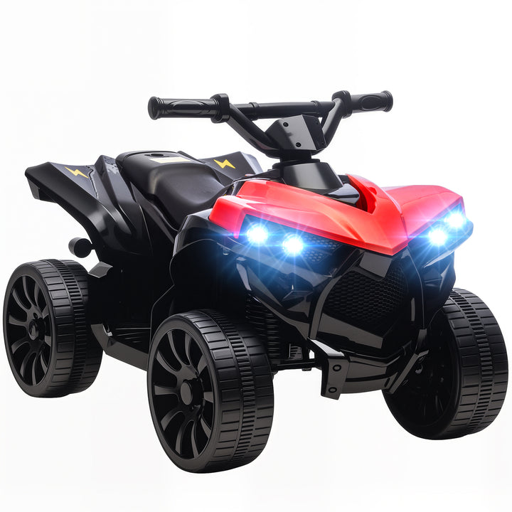 Quadriciclo Elétrico para Crianças 6 V Quadriciclo para Crianças de 3-8 Anos com Velocidade até 3?km/h Faróis e Música 70x42x45 cm Vermelho