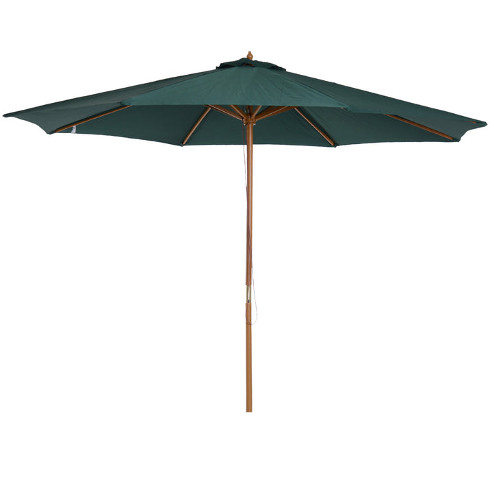 Guarda-sol Verde Madeira Terraço Praia Jardim Piscina Camping F300x250 cm