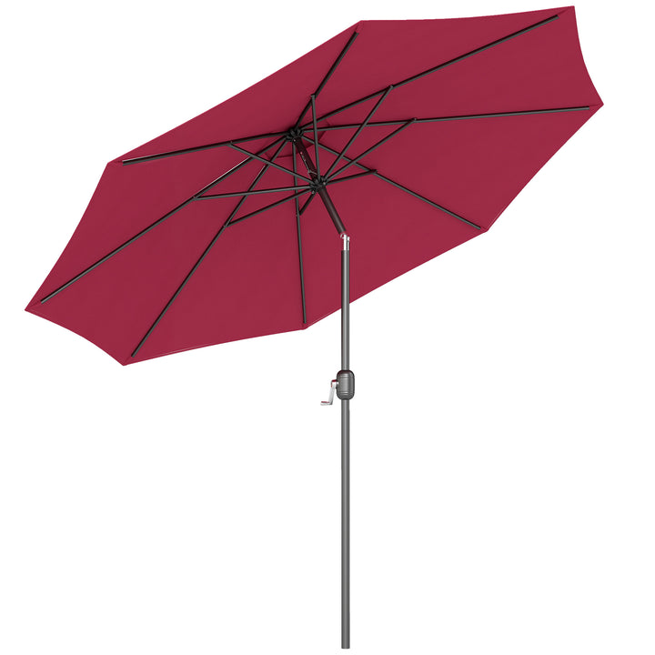 Guarda-sol reclinável para jardim e terraço - Cor do vinho tinto - Ferro - F300x245 cm