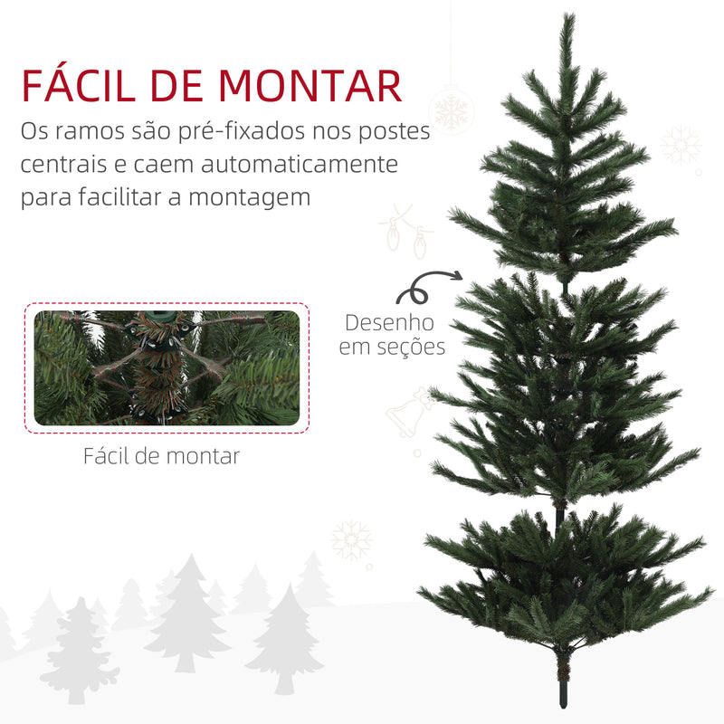 Árvore de Natal 210 cm Árvore de Natal Artificial com 793 Ramo e Suporte de Aço Árvore de Natal para Sala de Estar Interior Verde