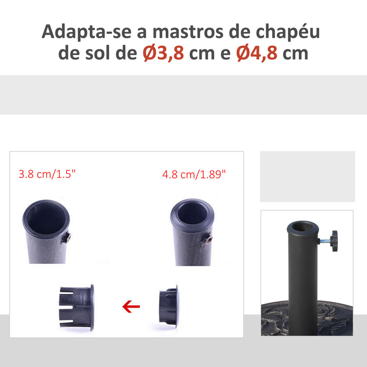 Base de guarda-sol Resina Bronze F 45,5 x 34 cm