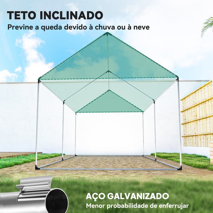 Estufa tipo Túnel 2x3x2 m Estufa de Exterior com 4 Janelas de Malha e Porta com Fecho de Correr Estufa para Cultivos Anti UV para Pátio Jardim Branco