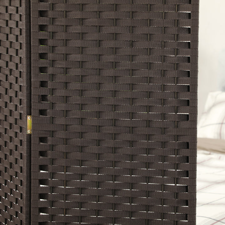 Biombo de 4 Painéis Separador de Ambientes Dobrável 160x170 cm Biombo Separador de Ambientes para Sala de Estar Dormitório Escritório Marrom