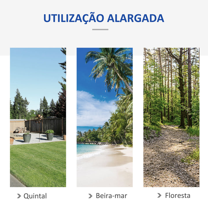 Cama Rede com Suporte 298x117 cm Cama Rede de Campismo com Bolsa de Transporte Portátil Altura Ajustável Capacidade 120 kg para Pátio Varanda Verde e Azul