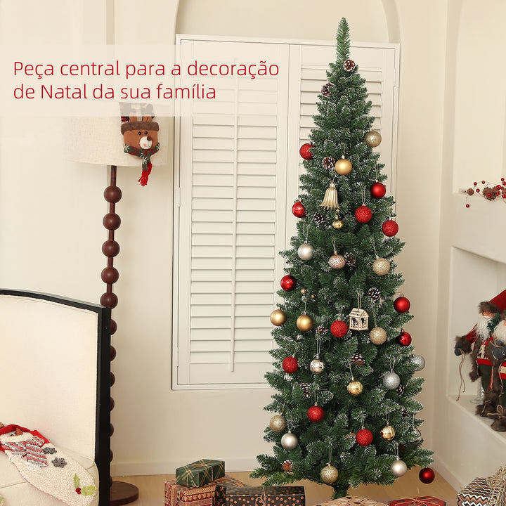 Árvore de Natal 180 cm Árvore de Natal Artificial com 618 Ramos e Suporte de Metal Árvore de Natal para Sala de Estar Interior Verde