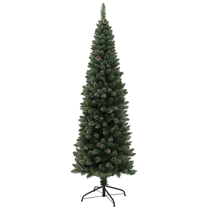 Árvore de Natal 180 cm Árvore de Natal Artificial com 618 Ramos e Suporte de Metal Árvore de Natal para Sala de Estar Interior Verde