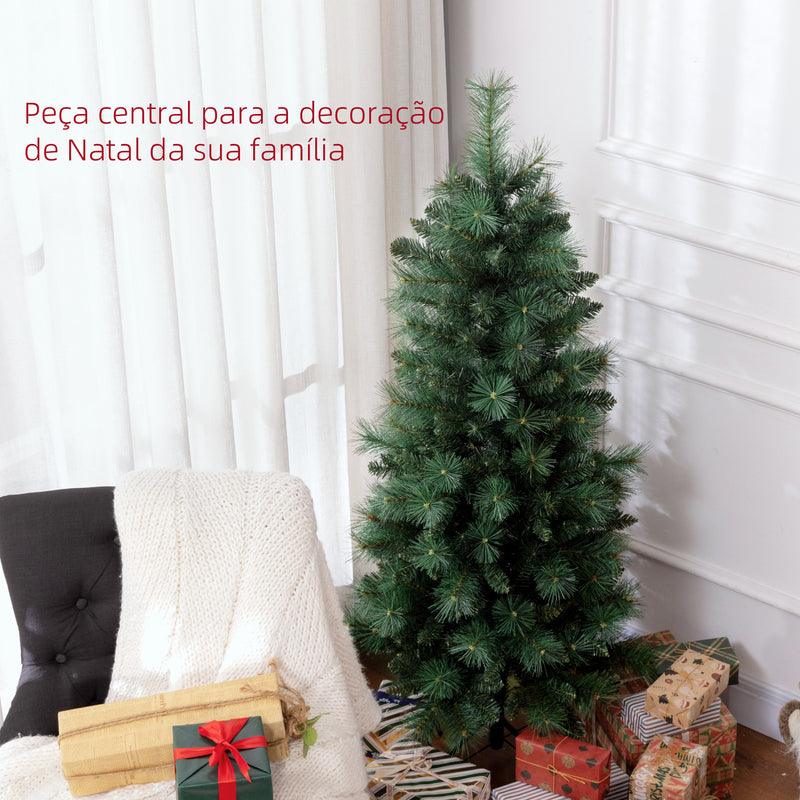 Árvore de Natal 150 cm Árvore de Natal Artificial com 354 Ramos e Suporte de Metal Árvore de Natal para Sala Interior Verde