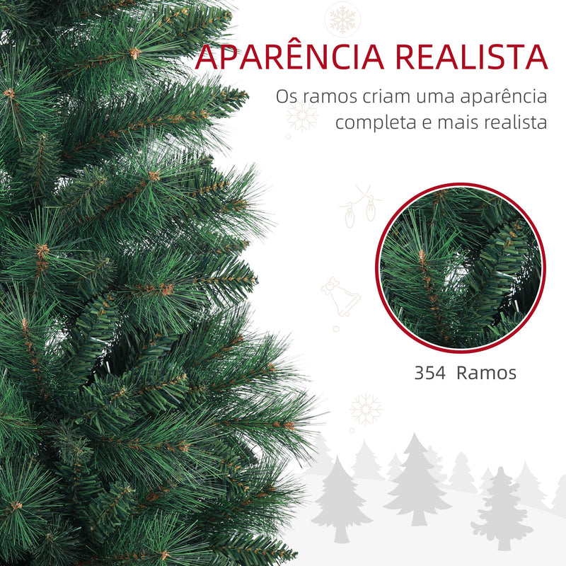 Árvore de Natal 150 cm Árvore de Natal Artificial com 354 Ramos e Suporte de Metal Árvore de Natal para Sala Interior Verde