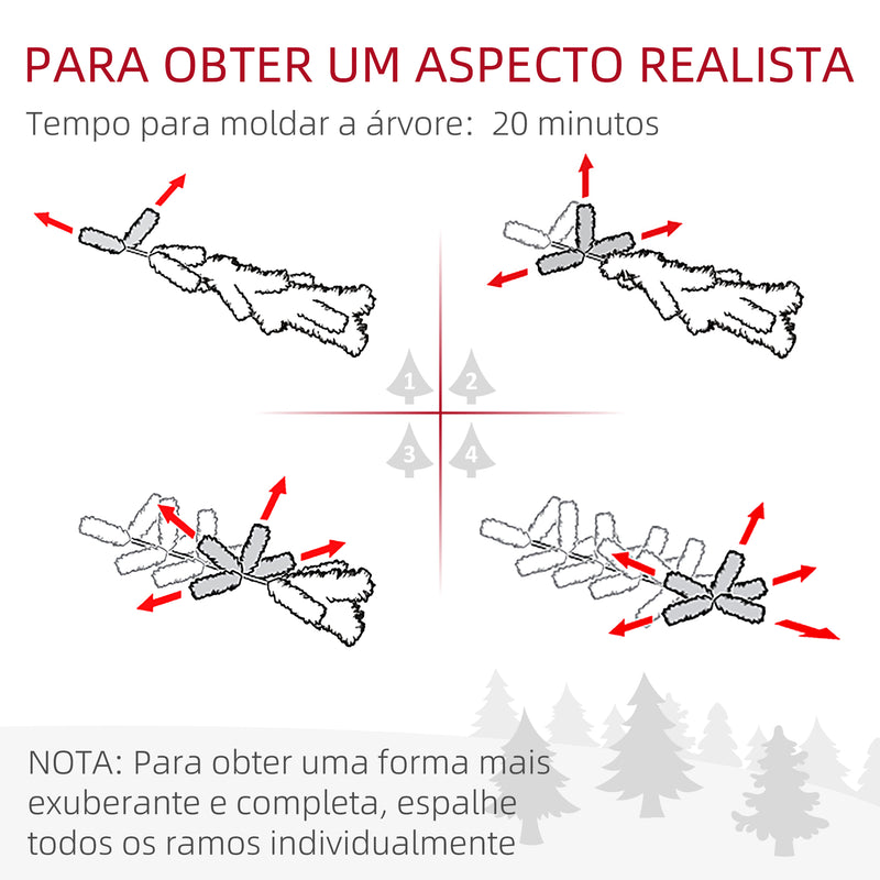 Árvore de Natal 150 cm Árvore de Natal Artificial com 354 Ramos e Suporte de Metal Árvore de Natal para Sala Interior Verde