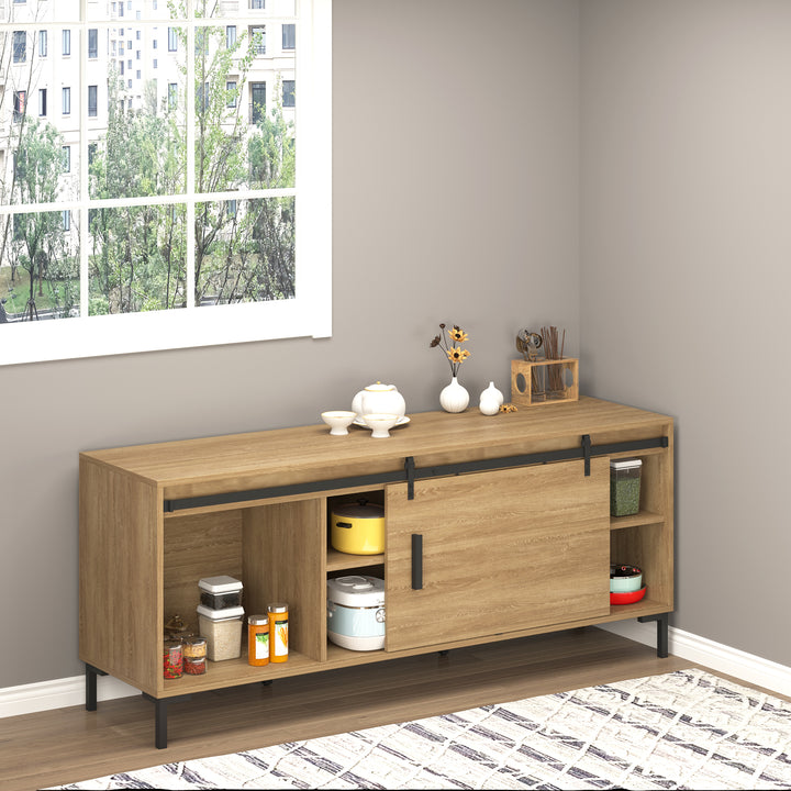 Ferragens para Porta Corredeira 200cm Kit de Acessórios para Porta Corredeira de Madeira com 2 Trilhos de Aço Carga Máxima 40kg Preto