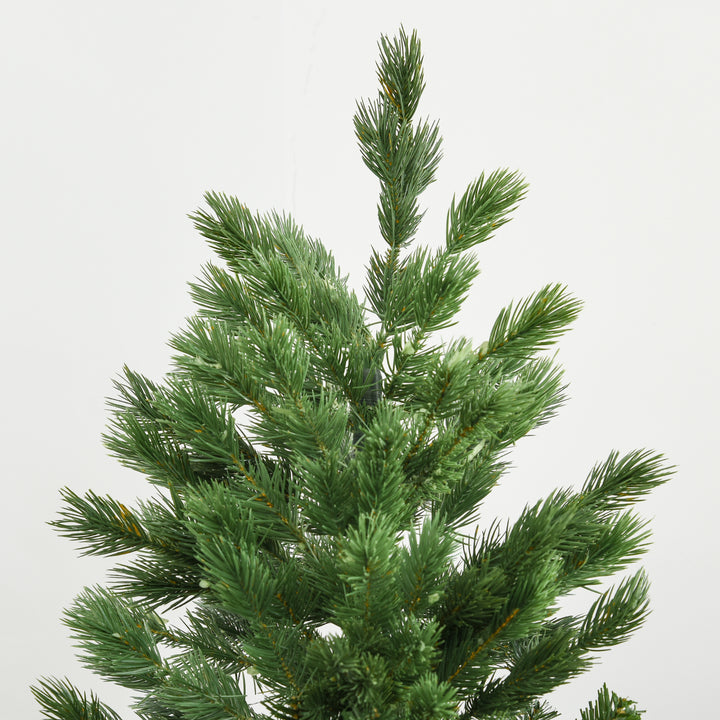 Árvore Artificial de Natal com Base Dobrável 934 Galhos PE e PVC Árvore de Natal Decorativa para Exterior Interior Ø105x210cm Verde